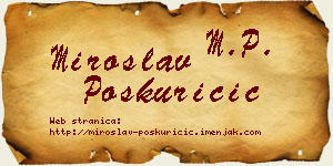 Miroslav Poskuričić vizit kartica